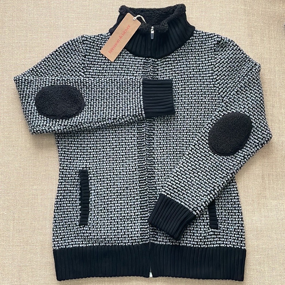 NWT Krimson Klover full zip mock neck wool blend sweater